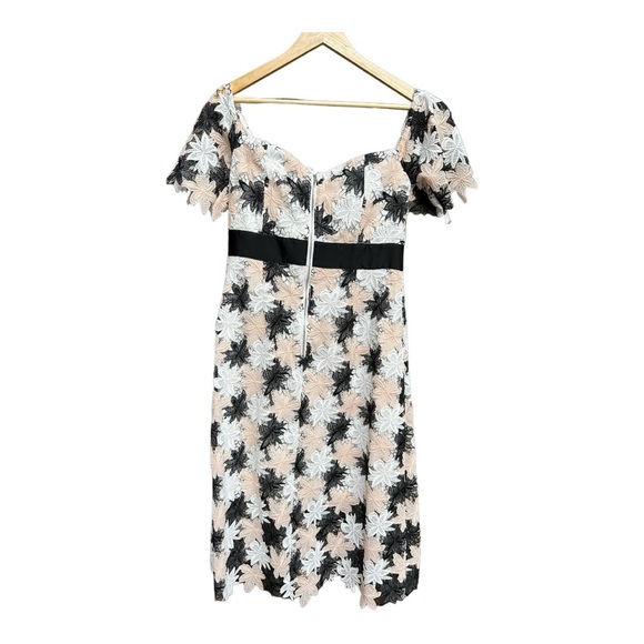 NWT Off the Shoulder Tricolor Lace Dress size 10 - Picture 2 of 5